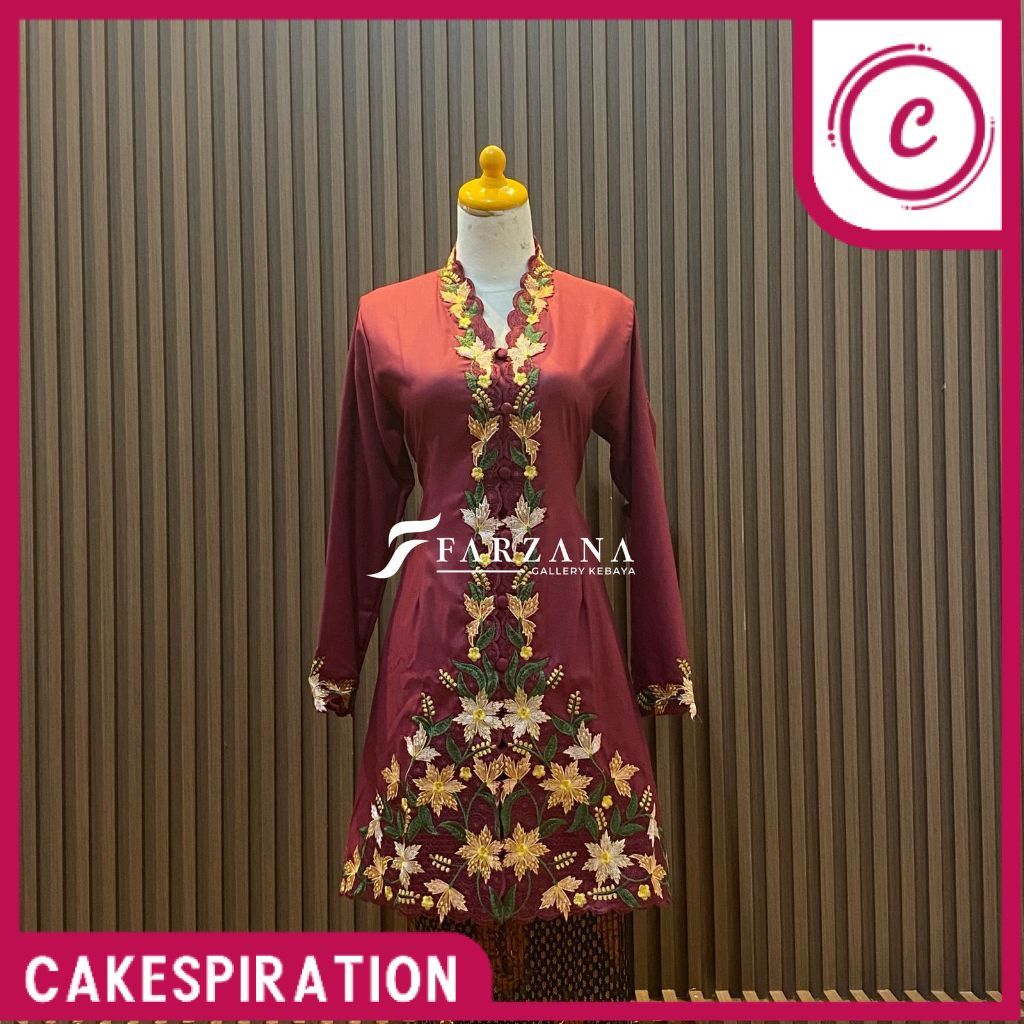 TERBARU Kebaya Tunik Encim Bordir Kombinasi Warna Modern Terbaru Lengan Panjang Toyobo Premium