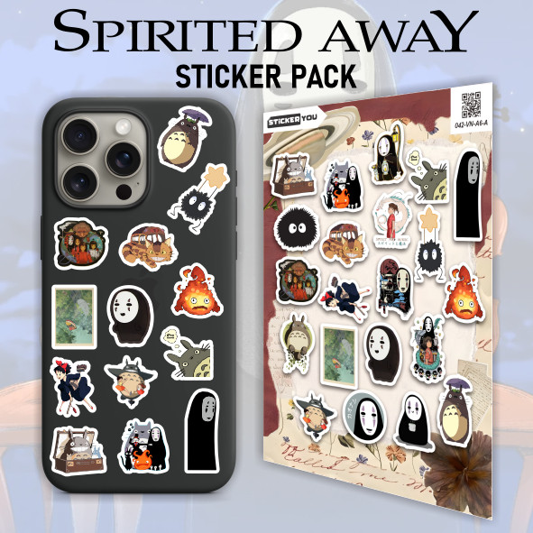 Sticker 21pcs Sticker SPIRITED AWAY Pack | Vinyl Laminasi Waterproof