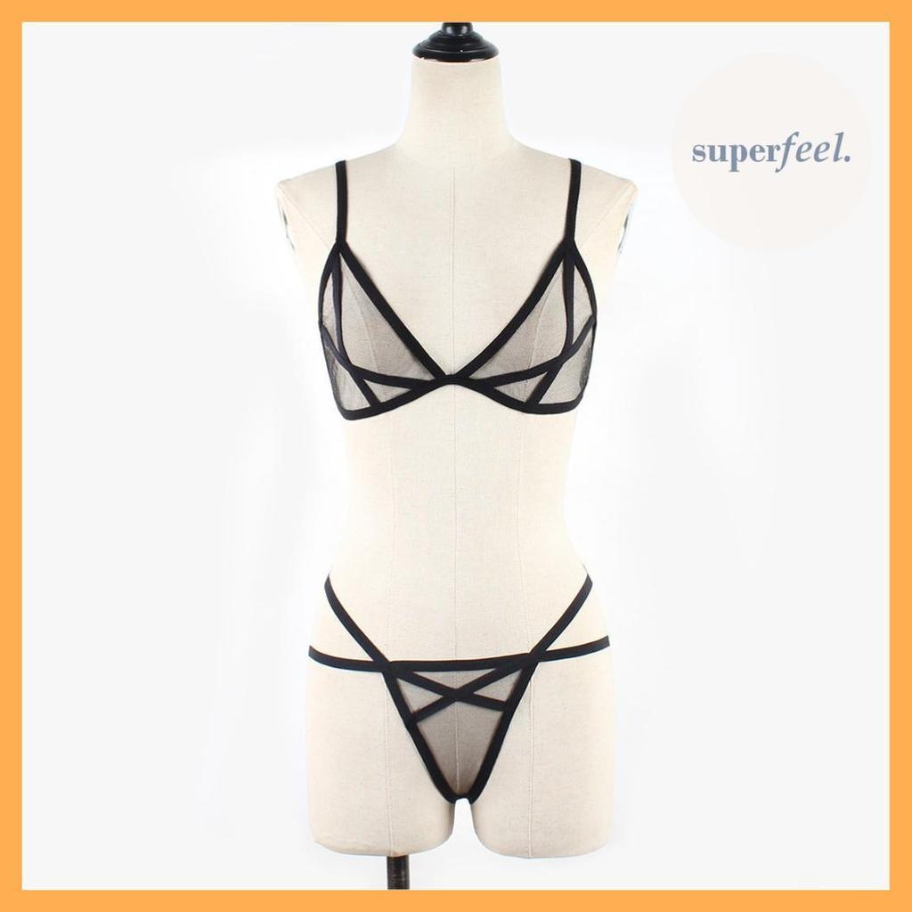 SFL LINGERIE BIKINI SET SEXY NYLON LACE AMERICAN STYLE WANITA PEREMPUAN PREMIUM CD KOLOR BH BRA SEXY