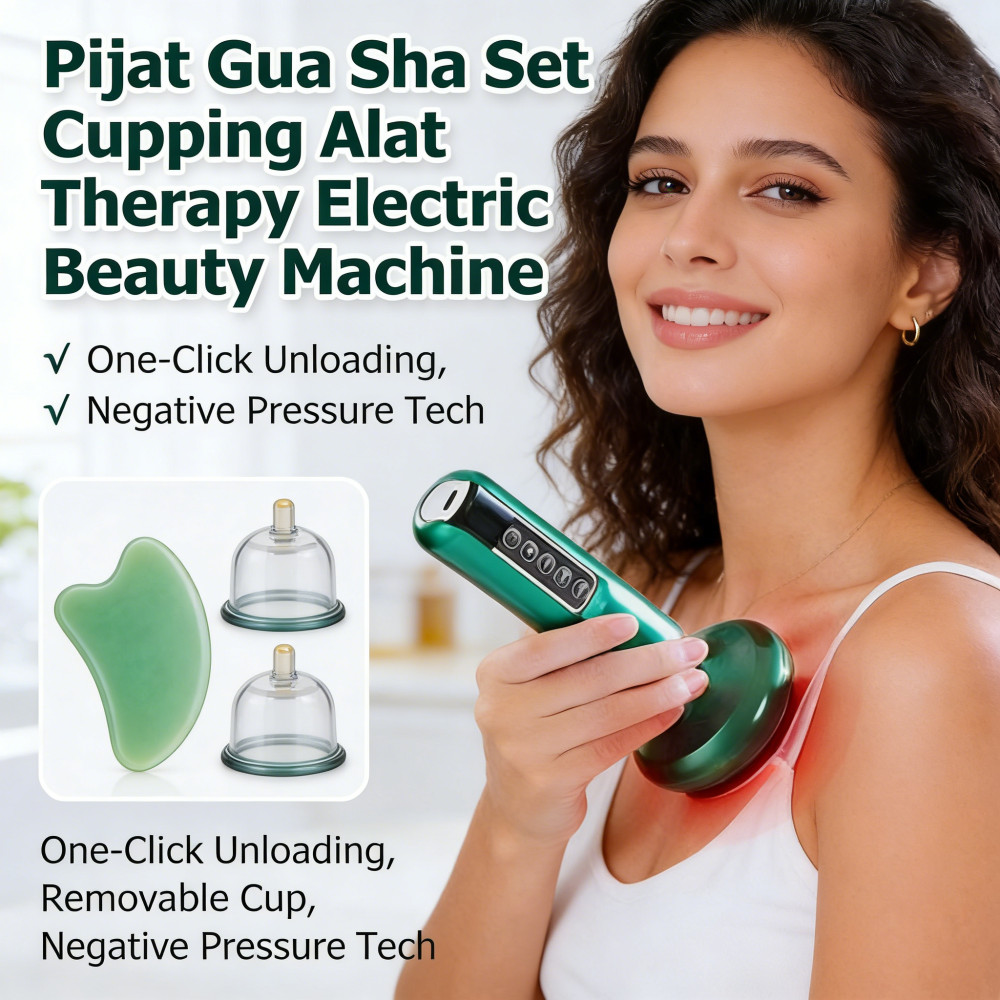 Alat Guasha Elektrik Cupping Therapy Machine Pijat Set /Elektrik /Gua Sha