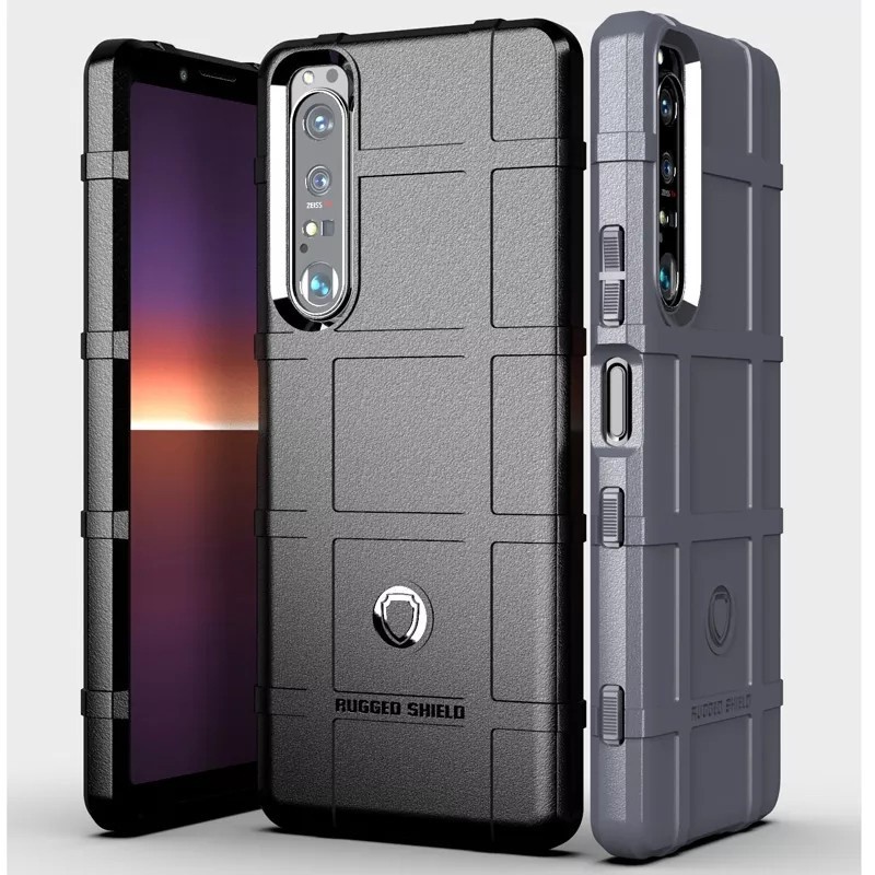 CASE SONY Xperia 1 II / 1 III / 1 IV RUGGED SHIELD SLIM ARMOR CARBON FIBER CASE