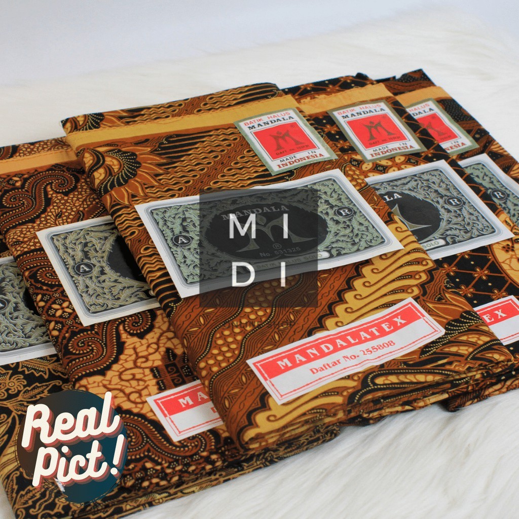 Kain Panjang / Jarik Batik Halus Asli Solo Merk MANDALA [Ukuran Kain 2,2 x 1,1 meter]