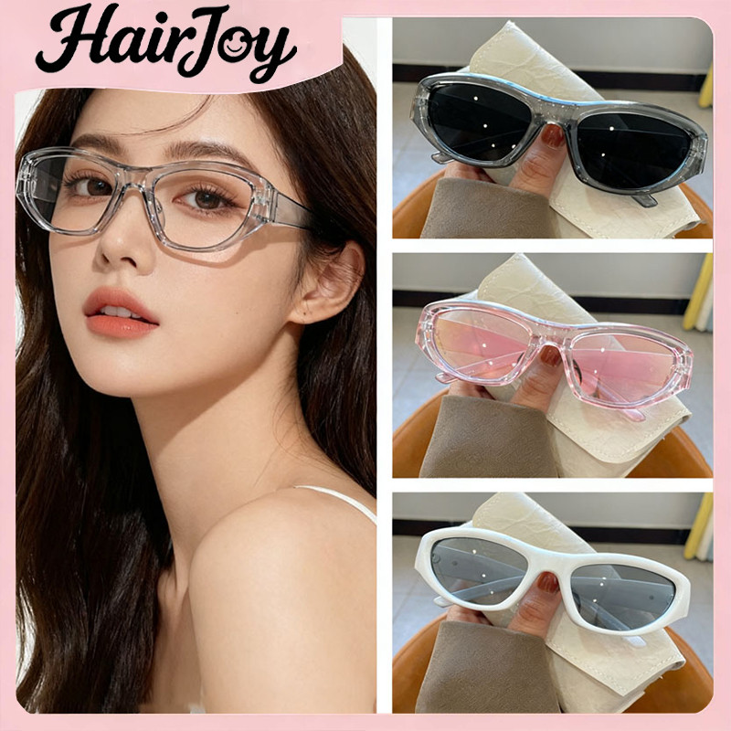 HairJoy ( COD) Frame Lensa Kacamata Hitam Pria Wanita Bingkai Kotak Retro Vintage Style Kaca Mata Wa