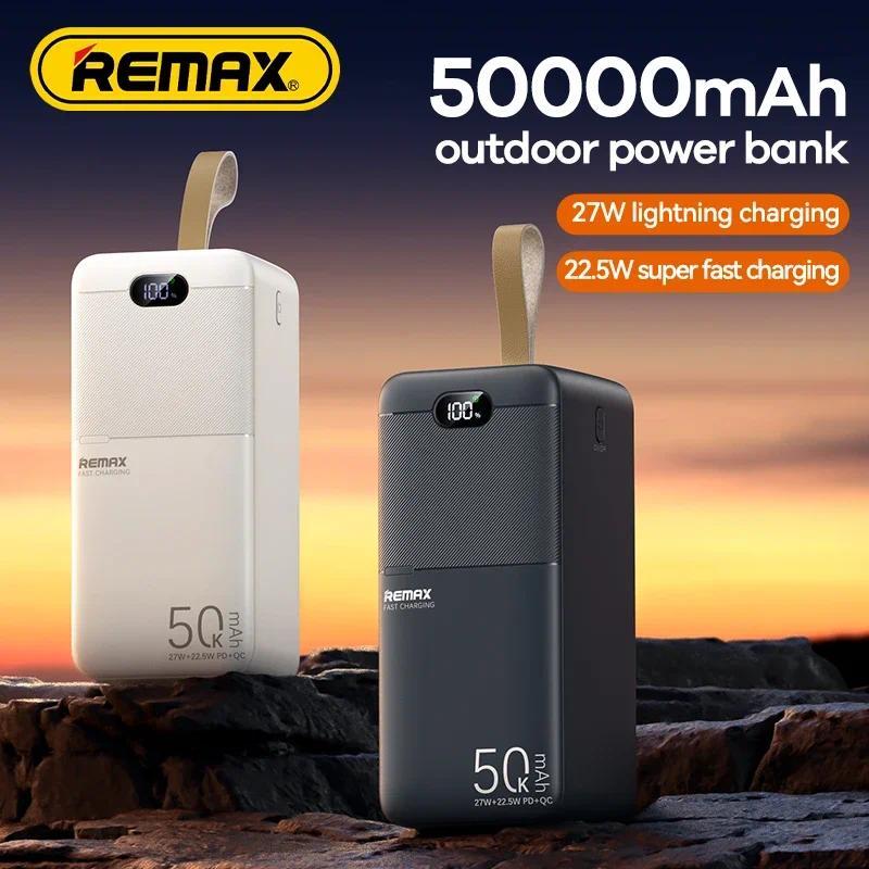 REMAX 50000mAh PowerBank Super Fast arging For MacBook iPhone 15 Pro MAX iPad High Capacity Power Ba