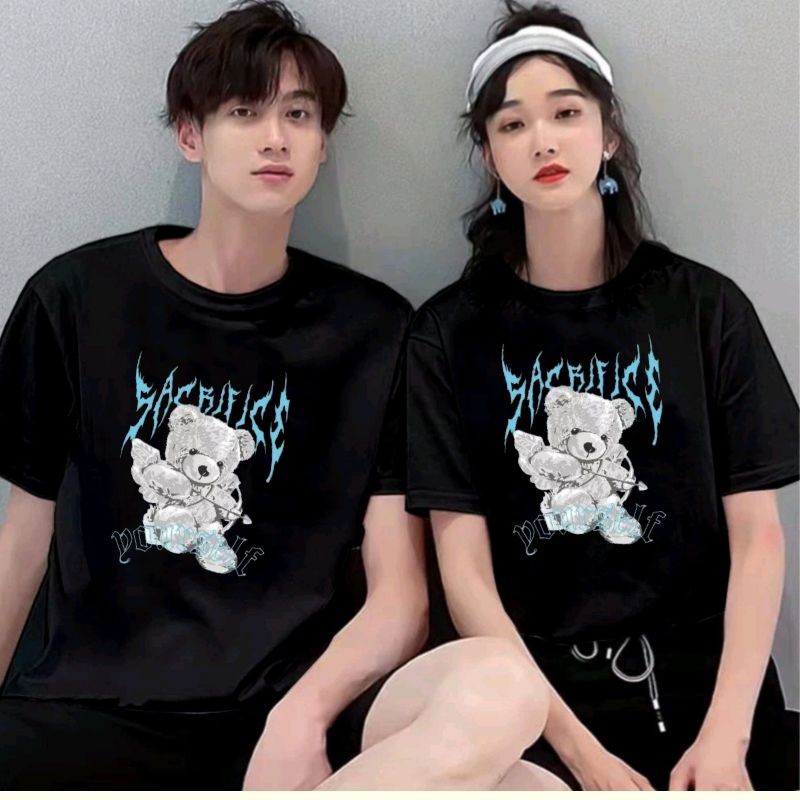 kapas murni Baju Kaos Oblong kapelan lengan pendek /kaos couple dewasa