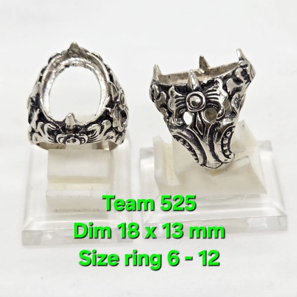 Ring emban alpaka dim 18x13 cakar cakrawala mahadewa