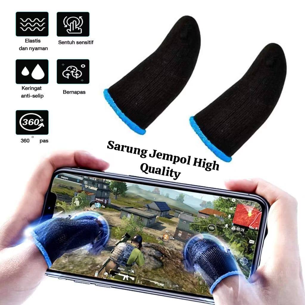 JC [ GROSIR 20PASANG ] Sarung Jempol Gaming 1Pasang isi 2Pcs Premium Sarung Jari Game Anti Keringat 