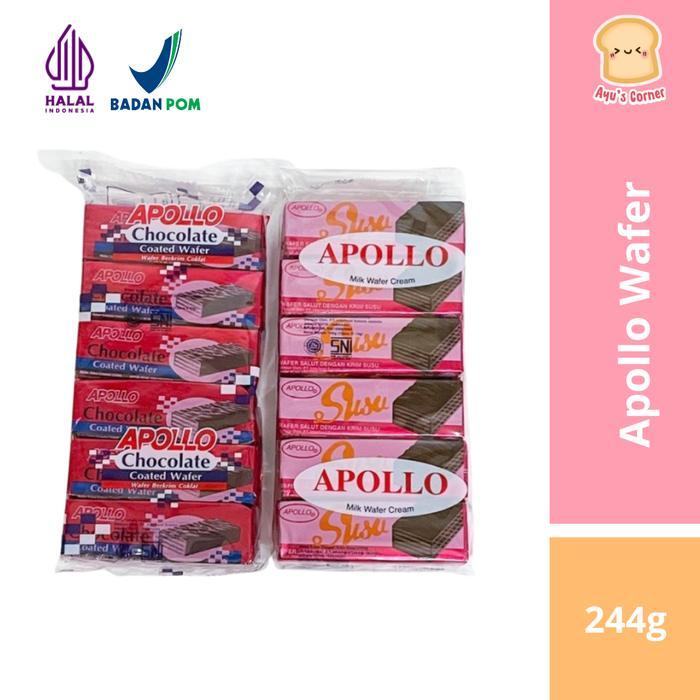 Apollo Wafer Susu dan Cokelat - Cokelat