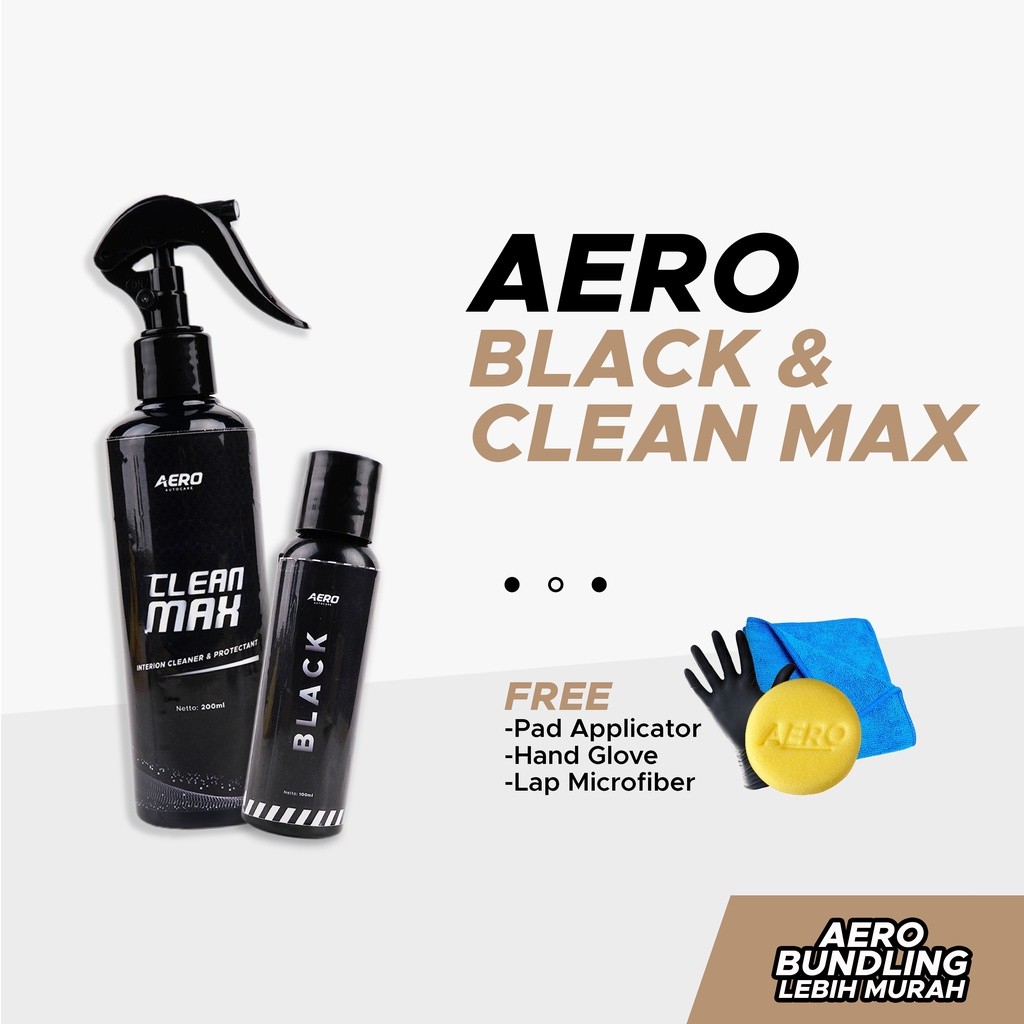 Aero Blemax Penghitam Body Kendaraan dan Pembersih Interior Mobil (Aero Black & Aero Cleanmax)