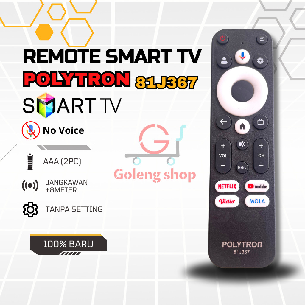 REMOTE TV POLYTRON SMART TV / REMOT TV POLYTRON 81J367