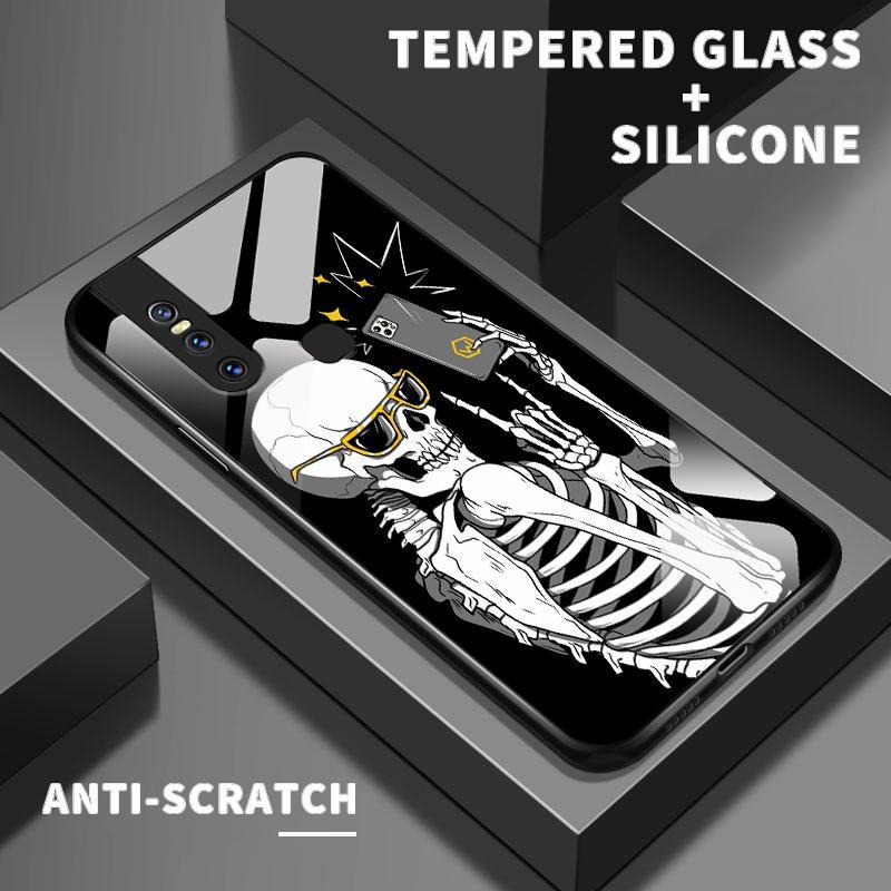 Kaca Glass Case vivo V15 V23e 4G 5G V9 V19 V29 V27e V25 V23 V20 2020 2021 V21e V27 Pro V17 6GB V5s V