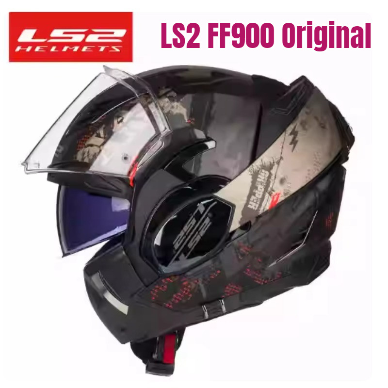 HOT LS2 FF900 Valiant 2 Motorcycle Helmet FF900 Capacete De Motocicleta 180 Degree Back Flip Up Helm