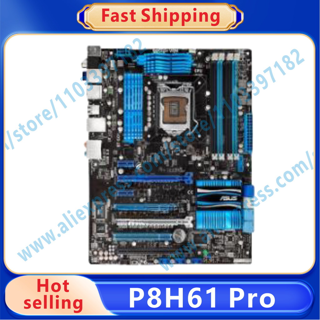 P8H61 Pro PC Original H61 ATX DDR3 USB3.0 16GB SATA III LGA 1155 Motherboard OK