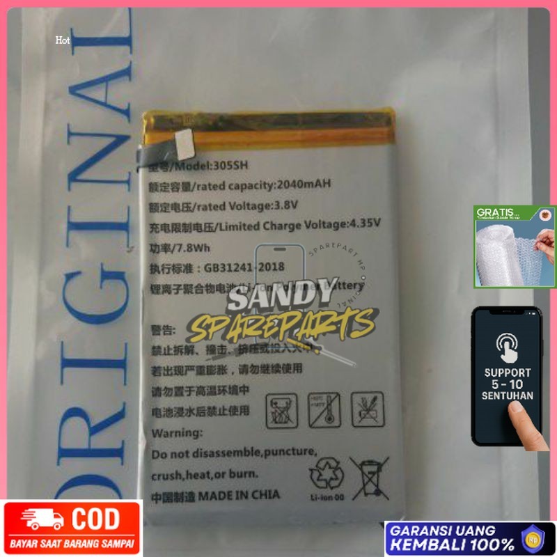 GARANSI BATU BATREI BATTRAY BATRE BATERAI BATTERY BATERE SHARP AQUOS SH305 KOMPATIBEL