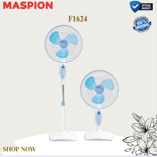 MASPION KIPAS ANGIN  F1624 16 Inch (3 in 1) STAND FAN MASPION/F1624/F-1624/F 1624 S/ORIGINAL/GARANSI