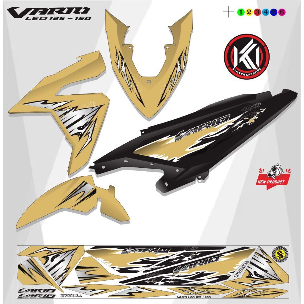 STRIPING MOTOR VARIO LED 125 - 150  / STICKER MOTOR VARIO LED 125 - 150 MOTIP GABUNGAN K40 / STICKER