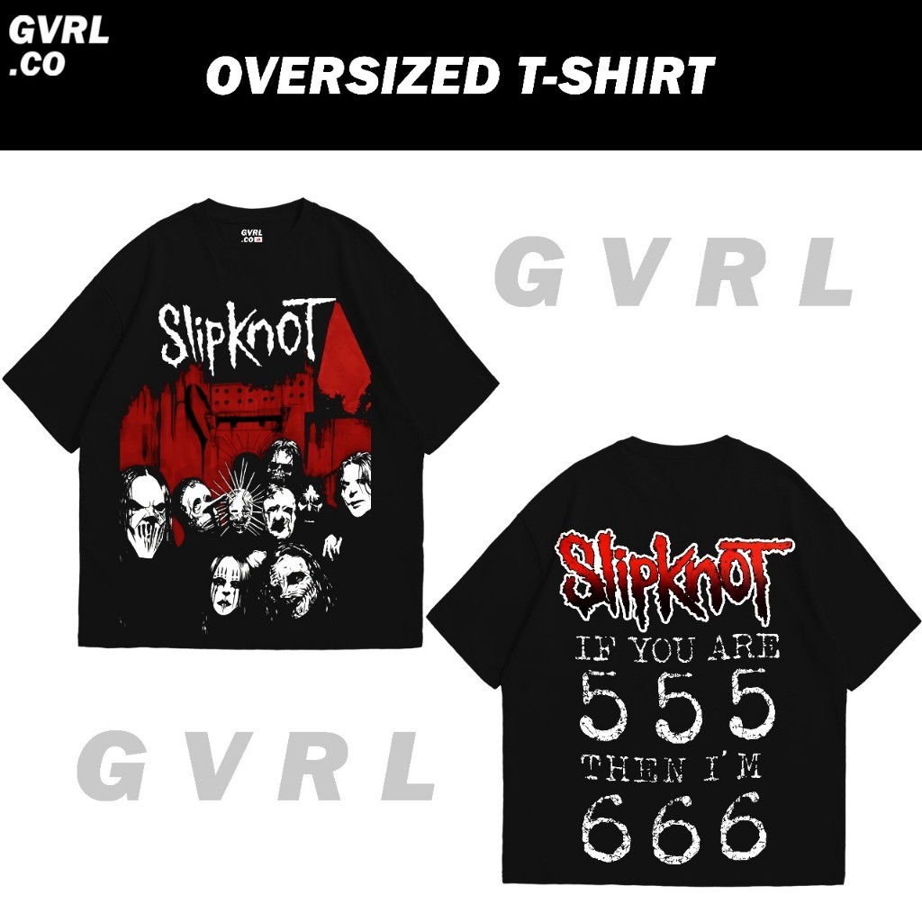 (COD) OVERSIZED T-shirt " SLIPKNOT" I Kaos Oversize Tangan Pendek Unisex Pria Wanita | Cotton Combat