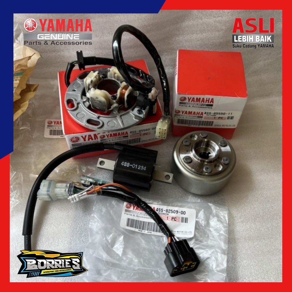 PAKET PENGAPIAN YZ 125 4SS ORIGINAL JAPAN SET SPULL MAGNET KOIL SOKET