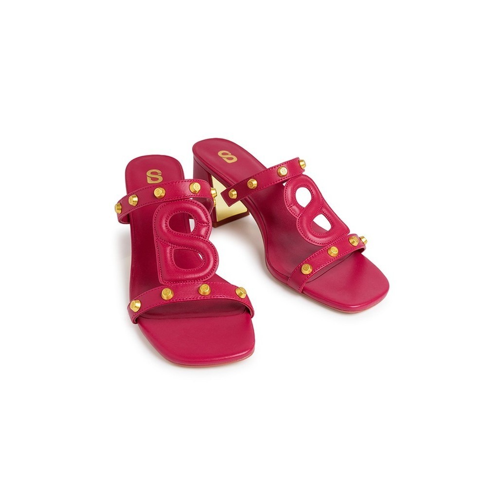 Buttonscarves Kefi Studs Heels - Fuchsia