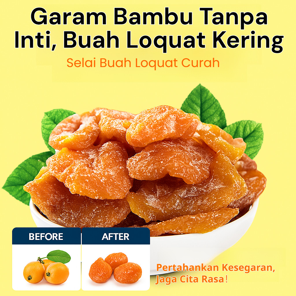 [Halal 100%+Gratis Ongkir] - Buah Kesemek Kering Garam Lebah Bambu/Cemilan Buah Kesemek Kering Buah/