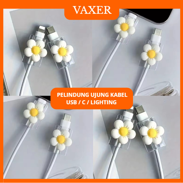 Pelindung Kabel Charger Universal Transparan | TPU Fleksibel Anti Patah | Cover Ujung Kabel Data USB