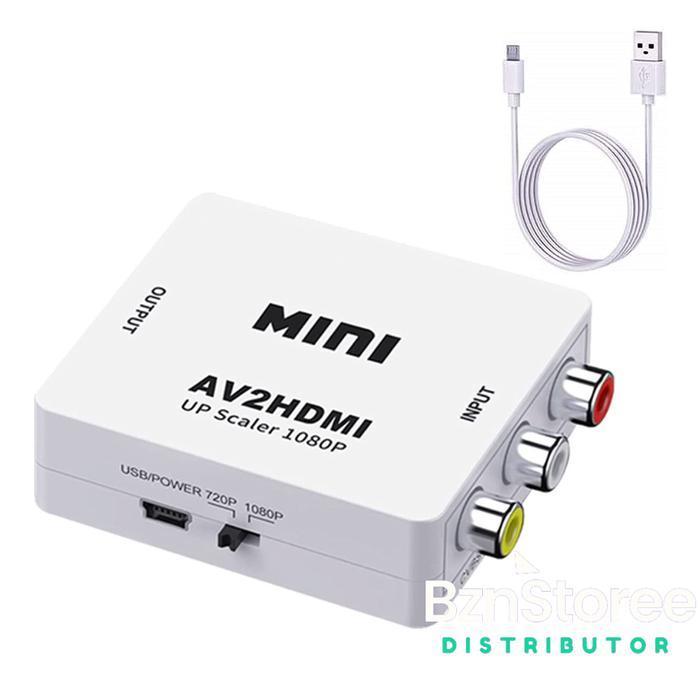 AV2HDMI Converter AV /CONVERTER AV TO HDMI / RCA TO HDMI / Mini AV2HDMI Converter AV RCA ke HDMI Kua