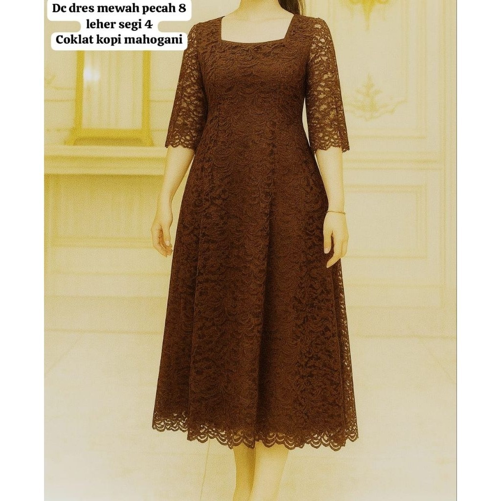 CLS DRES BROKAT PESTA DRESS // MODEL PECAH 8