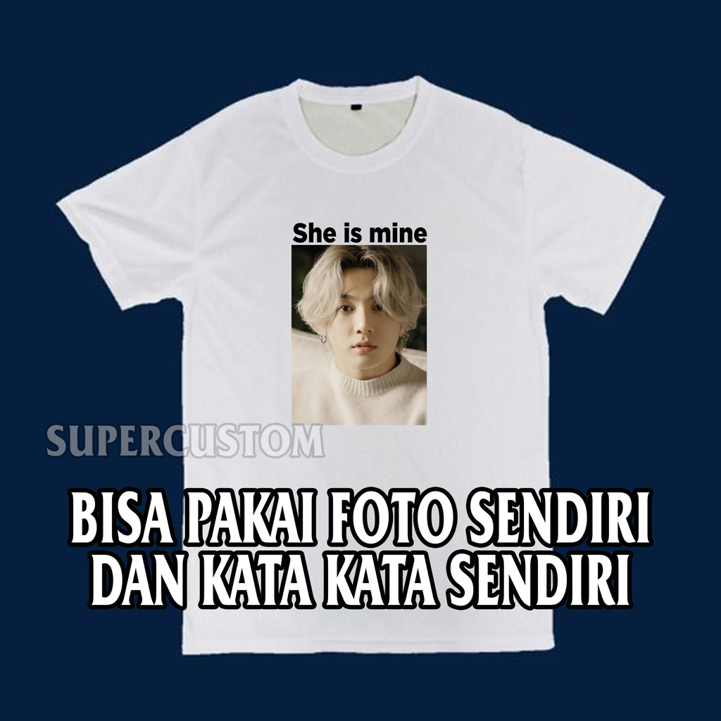 baju kaos dewasa custom foto gambar dan tulisan suka suka / bisa pakai foto sendiri / baju custom / 