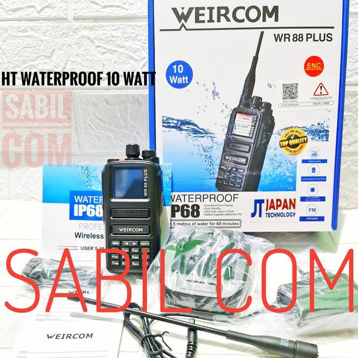HT WEIRCOM WR88 PLUS 10 WATT DUALBAND WATERPROOF WEIRCOM WR 88 PLUS - Hitam