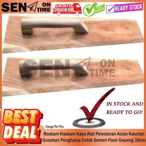 Roskam Kayu Alat Plaster Bangunan Gosokan Raskam Panjang Plester Acian Kasutan Gosok Penghalus Cetok
