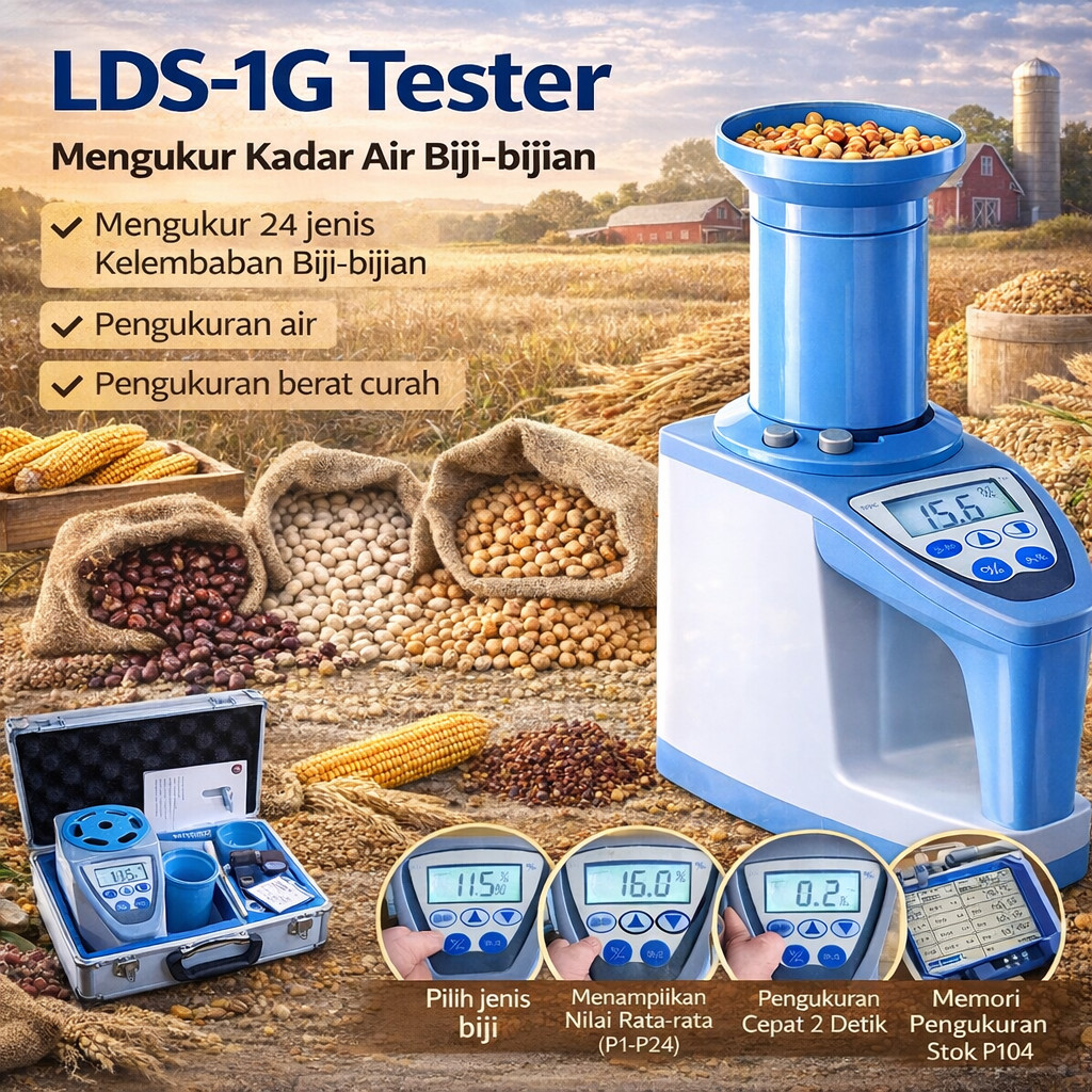LDS-1G Alat Ukur Kadar Air Grain Moisture Meter Analyzer pengukur kadar air inport Biji Kopi