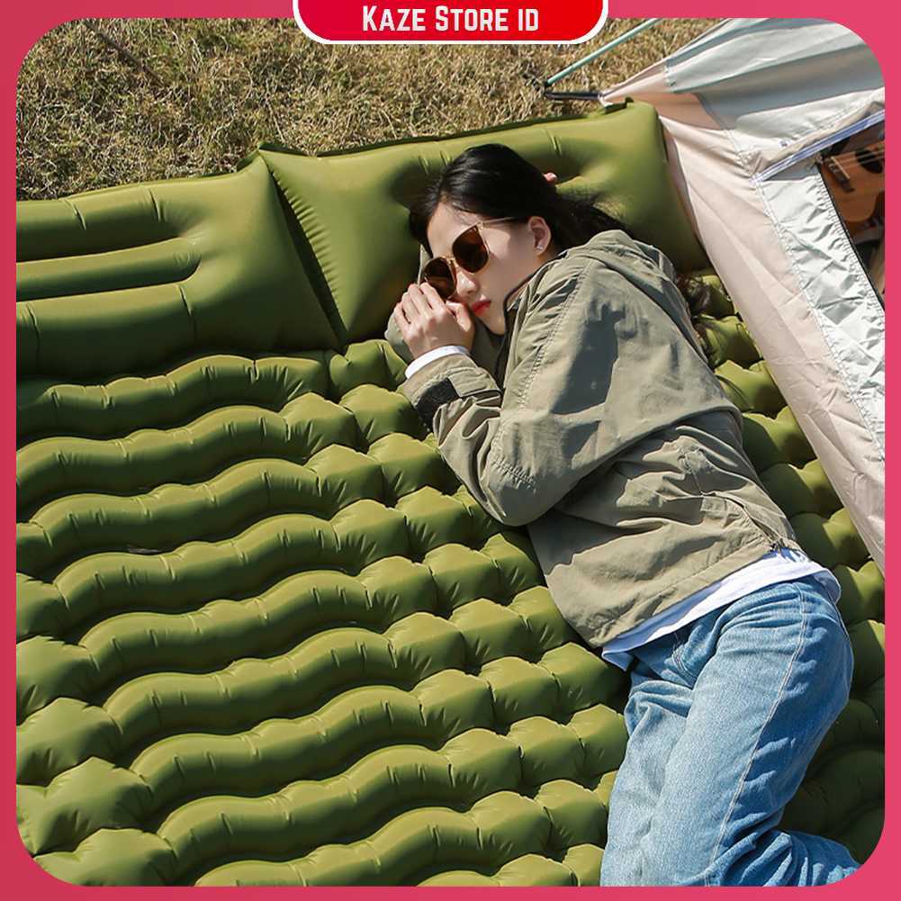 HUANQ Kasur Matras Angin Manual Sleeping Pad Waterproof Double - HQ-200