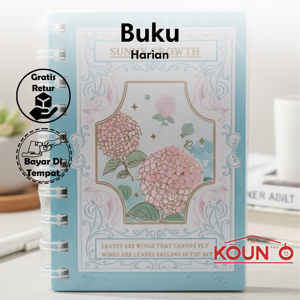 Buku Catatan Harian Lucu Kekinian Buku Diary Aesthetic Bunga Spiral Buku Diary Aesthetic Spiral Sunn
