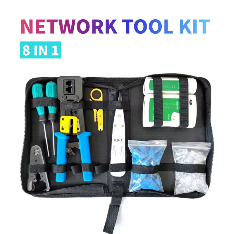 RJ45 Crimping Tool Kit For RJ11RJ12CAT5CAT6Cat5e Computer Maintenacnce Lan Cable Tester Network Repa