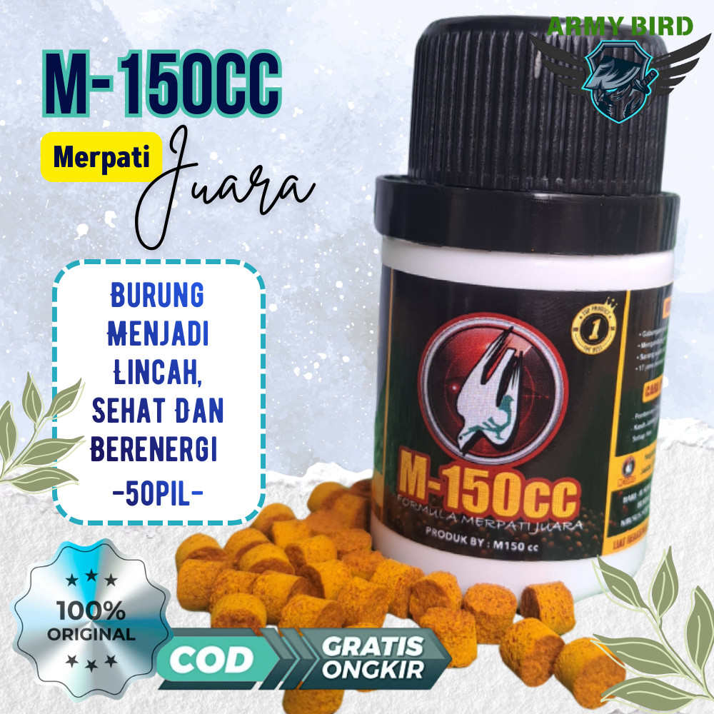 M150cc Pil isi 25pcs Vitamin Burung Dara atau Merpati Kemasan Ekonomis