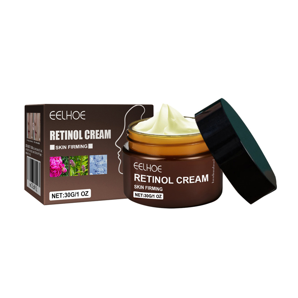 Krim wajah retinol anti-kerut, mengencangkan, mengurangi garis halus, melembapkan, mencerahkan warna