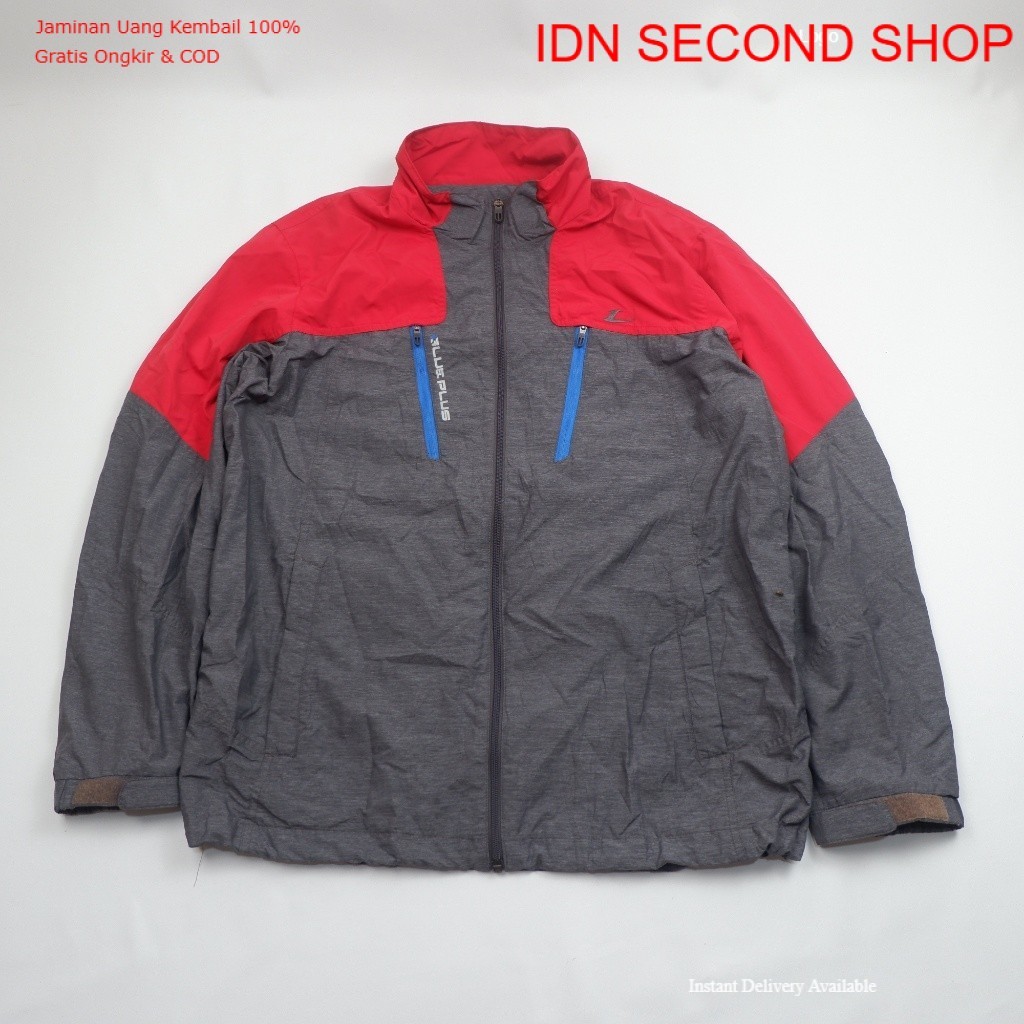 LECAF BLUE PLUS Outdoor Hiking Shell Jacket - Red/Grey - Preloved