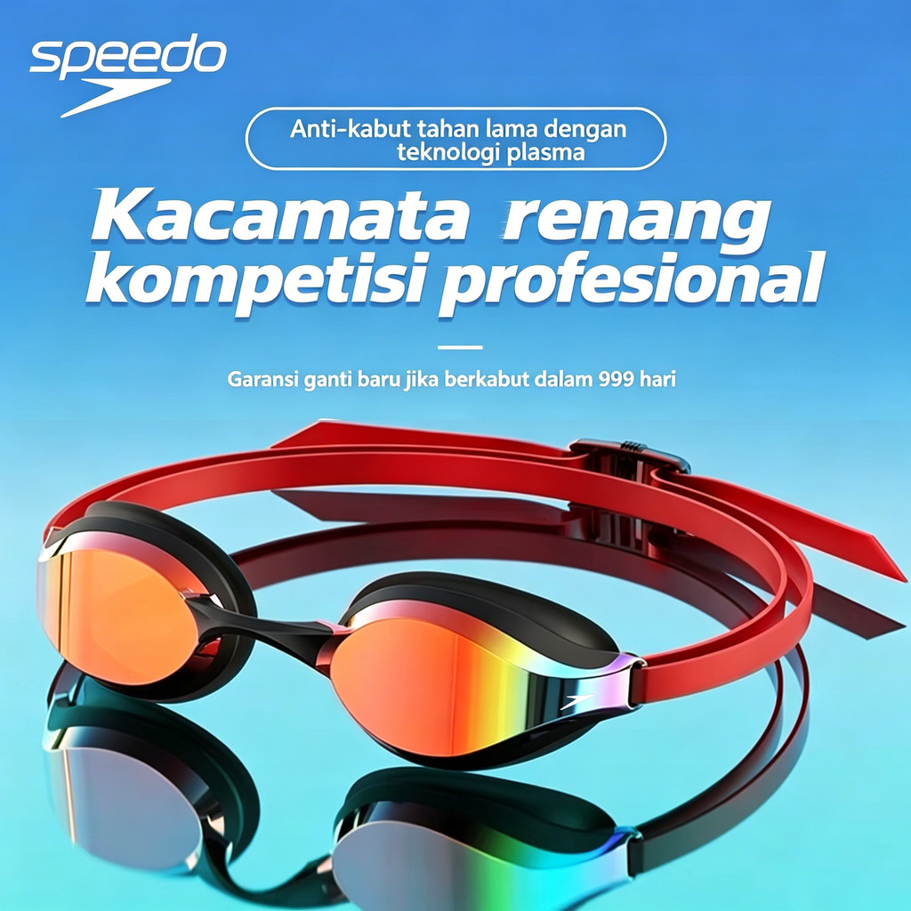 Kacamata Renang Speedo S7800 Elite Pro | Tali Mudah Disesuaikan | Anti Air Sempurna | Anti Fog & UV 