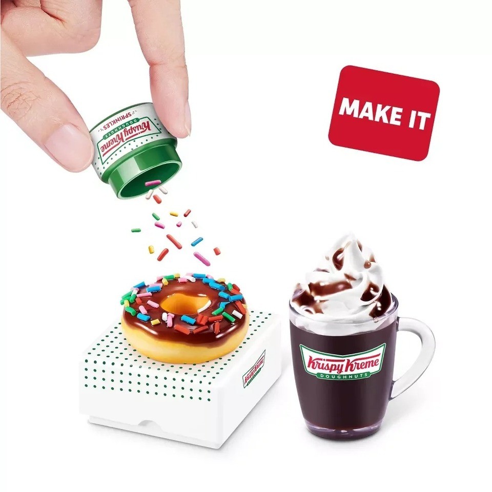 Zuru Mini Brands Krispy Kreme Surprise Box Mini Food Dessert Donut Miniature Surprise Food Blind Box