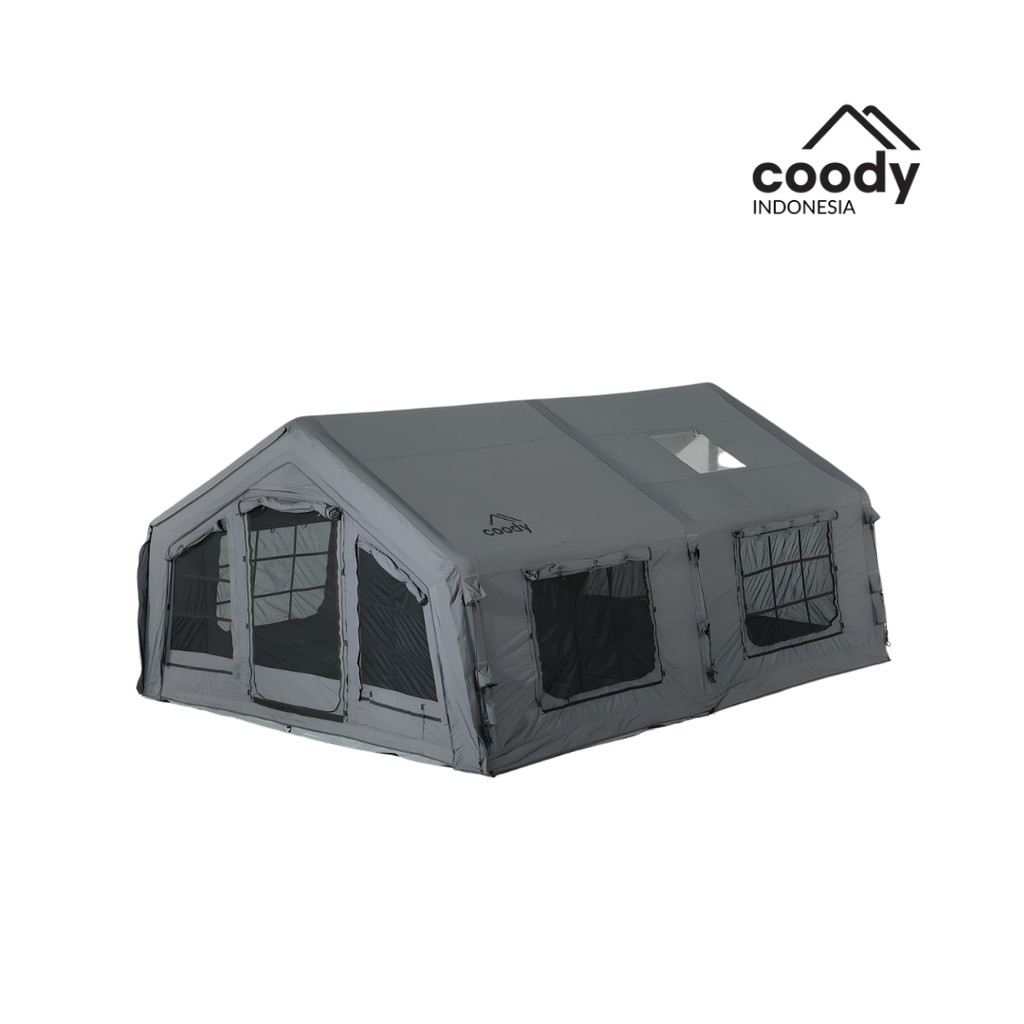 Coody 17.28 Familia / Coody Inflatable Tent 3.6x4.8m - Tenda Tiup Otomatis Camping 4 Musim, Tenda Gl