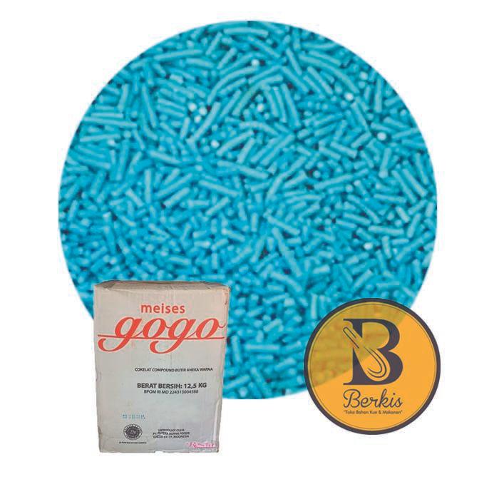 Meses Gogo Biru 500 Gr Repack ; Meises Mesyes Warna Blue