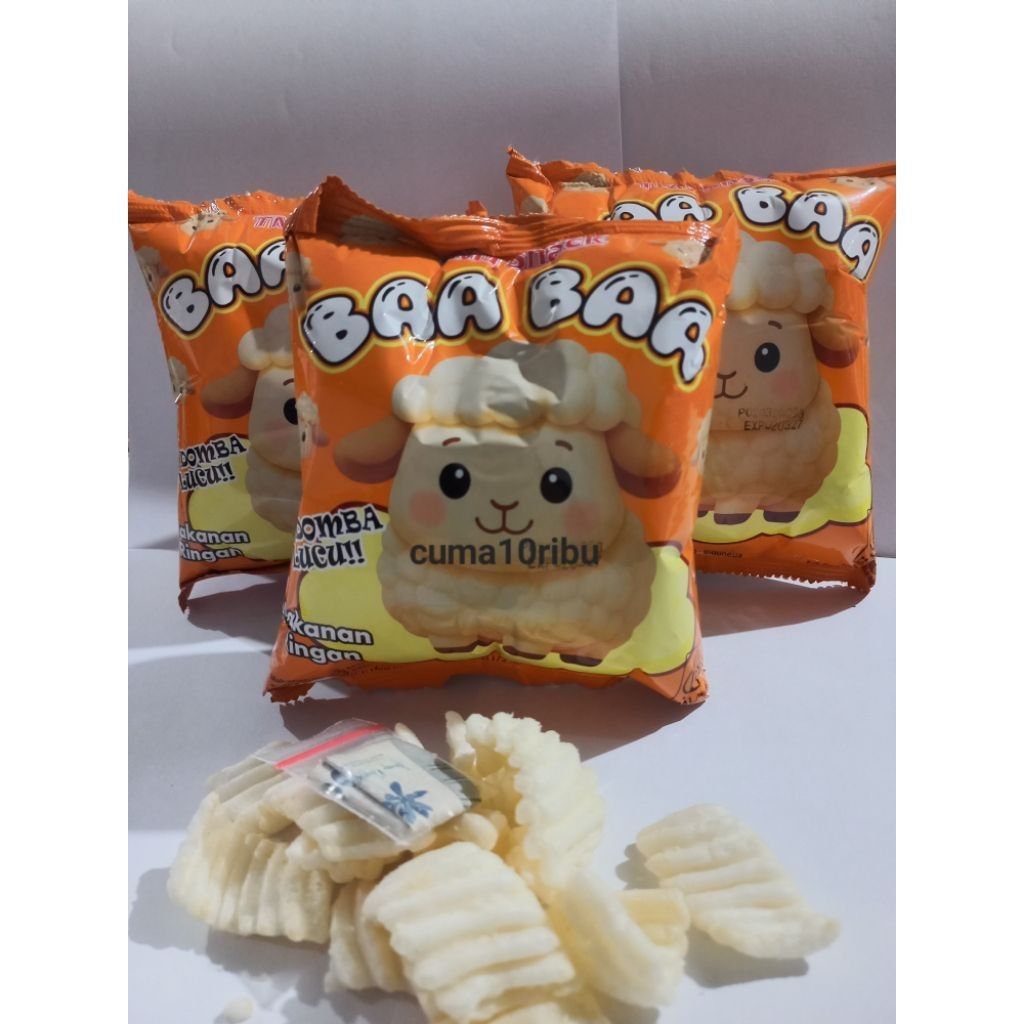 BAA BAA SNACK BERHADIAH UANG TMJ rasa ayam bawang isi 10pcs