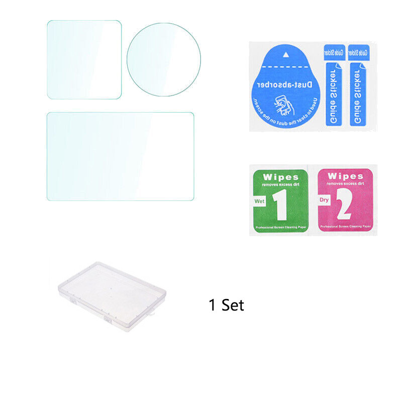 For DJI Osmo Action 4 9H Tempered Glass Film+Mini Carring Bag+Lens Protective Case+Windslayer Cover 