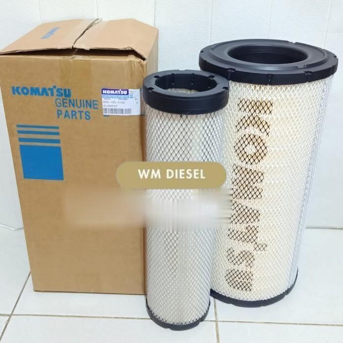 Element Filter Udara PC200-8 Komatsu 600-185-4100 + 600-185-4110 1Set
