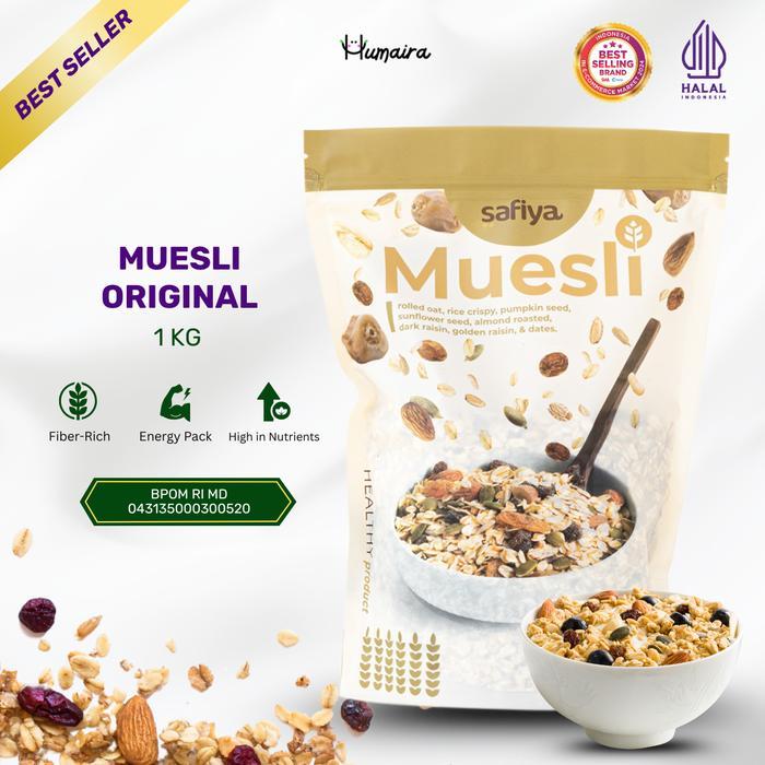 Muesli Safiya 1 Kg Safiya Sereal Sarapan Muesli Original - Muesli Ori 1kg