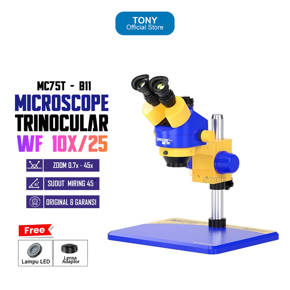Mikroskop Trinocular MECHANIC MC75T-B11 - 10X-25X Stereo Zoom - MC75T-B11