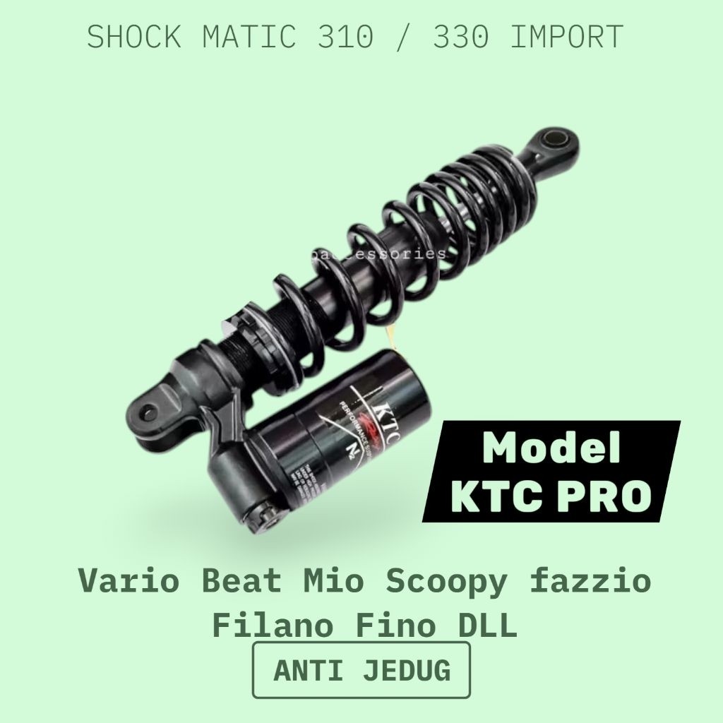 Shockbreaker racing shock tabung bawah KTC Extreme edition  310mm 330mm Vario Beat Scoopy Fino Genio