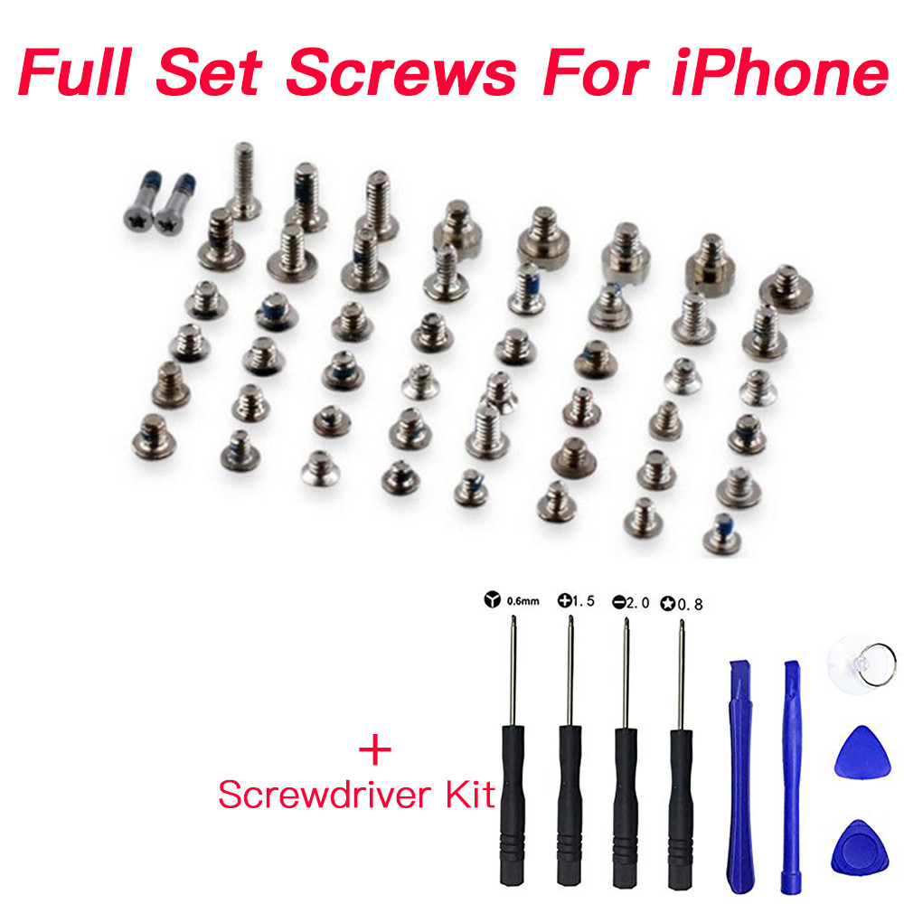 Set Lengkap Sekrup Pengganti Untuk iPhone 6 6S 7 8 Plus X XR XS 11 Pro Max Termasuk Sekrup Bawah Dan