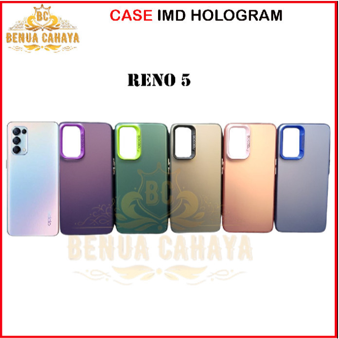 CASE PLATE IMD HOLOGRAM OPPO RENO 5 4G -  BENUA CAHAYA