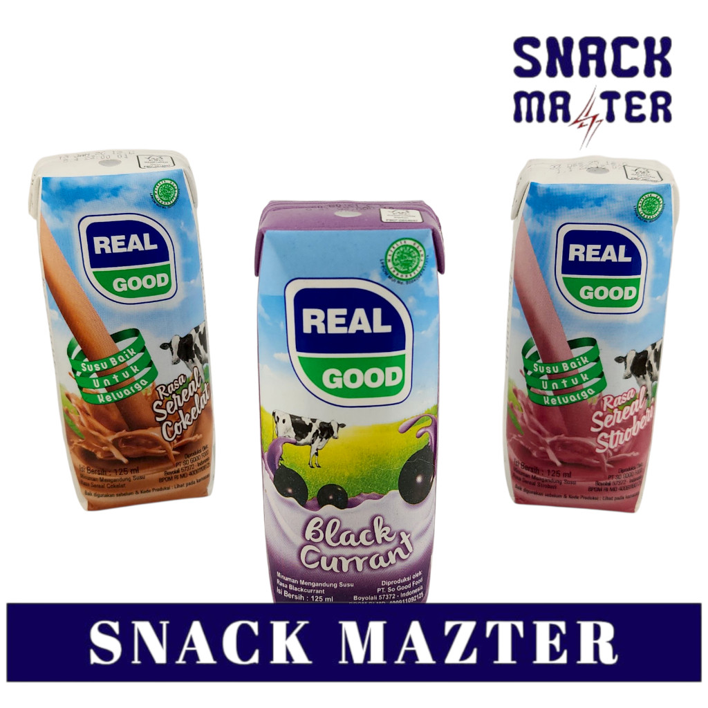 Susu UHT Real Good Kotak 125ml - Halal & Vitamin CIKI SNACK